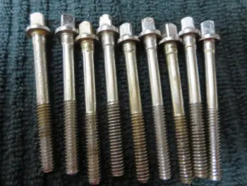 16 Slingerland  t rods...2&quot; from COLLAR down...