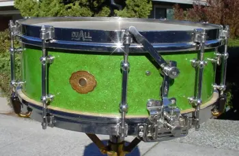 [B]1932-34 SLINGERLAND 5 x 14 SPARKLING GREEN ARTIST DUALL MODEL (“PULLEY” VERSION)[B