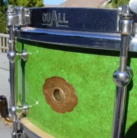 [B]1932-34 SLINGERLAND 5 x 14 SPARKLING GREEN ARTIST DUALL MODEL (“PULLEY” VERSION)[B