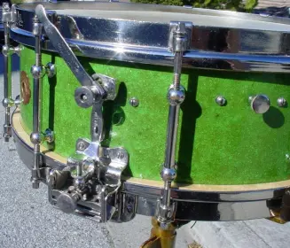 [B]1932-34 SLINGERLAND 5 x 14 SPARKLING GREEN ARTIST DUALL MODEL (“PULLEY” VERSION)[B