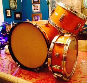 Dixie orange sparkle score! 18 inch bass drum !