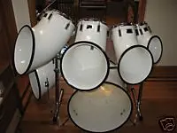 1970's ludwig elonglated bell shaped drums