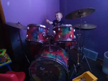Ryan on drums