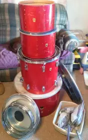 Packing drums for shipping