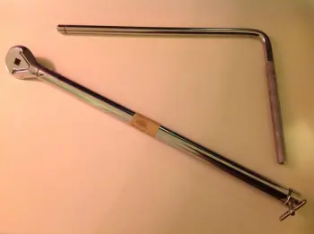 Bass mount cymbal arm.  Old Atlas?