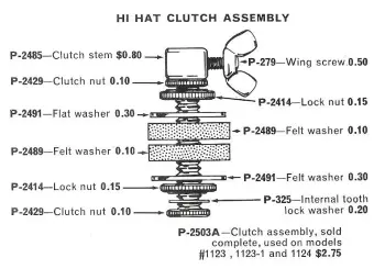 60s Ludwig hi hat clutch