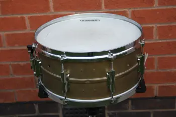 Vintage 1930's Beverley Dual Action Parallel Brass Snare Drum