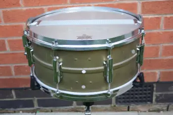 Vintage 1930's Beverley Dual Action Parallel Brass Snare Drum