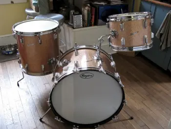 Rogers Cleveland Champgne with a 22&quot; bass drum...