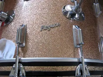 Rogers Cleveland Champgne with a 22&quot; bass drum...