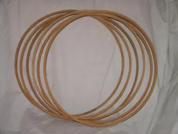 Vintage Real Wood Flesh Hoops