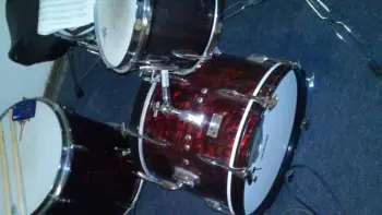 Late '60s Sonor Teardrop 20,12,16 Ruby Pearl