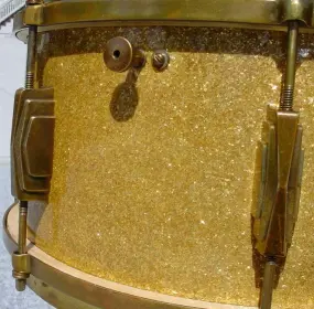 [B]1935-36 Ludwig &amp; Ludwig 6.5 x 14 Gold Sparkle (Flash)/Classic Gold Standard Model[