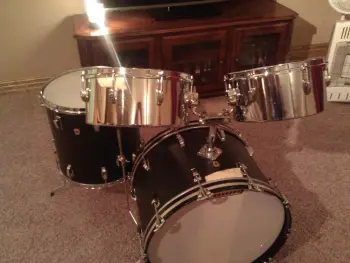 Ludwig Keystone badge Chrome Timbales
