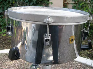 Ludwig Keystone badge Chrome Timbales