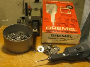 Cleaning lug screw heads.