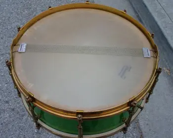 1934 SLINGERLAND 5 x 14 SPARKLING GREEN/ARTGOLD ARTIST MODEL
