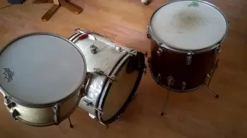 Photos of my WFL set with Ludwig Floor Tom.