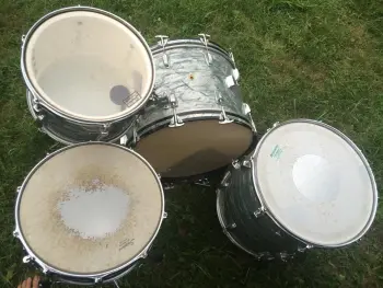 Early 60's Ludwig PRE-SERIAL 13/16/22 drum set with COB Supraphonic, sky blue pearl
