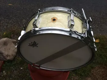 Vintage 1950s WFL pre-Ludwig 'Buddy Rich' model Super Classic snare drum, White Marin
