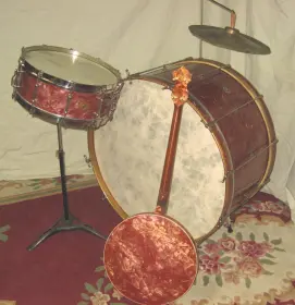 Slingerland Rose Pearl drum set