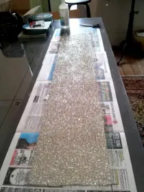 DIY Silver Glitter Wrap