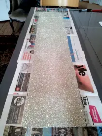 DIY Silver Glitter Wrap