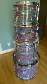 ludwig 1970's Psychedelic Red set