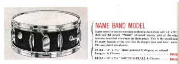 A rare look at a 1968-70 Gretsch RB Model 4155 snare drum...