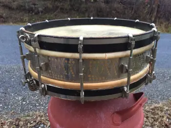 RARE 1910's C.G. Conn Perforated shell snare drum - NICE!