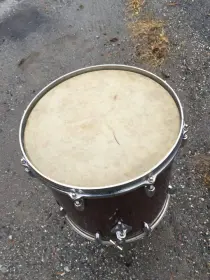 RARE Gretsch Round Badge 14&quot; x 14&quot; floor tom in original Burgundy sparkle