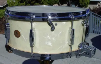 1936 LUDWIG &amp; LUDWIG 6.5 x 14 WMP/CHROME SILVER ANNIVERSARY SUPER-SENSITIVE MODEL