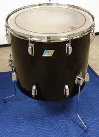 FOR SALE: Vintage 1970s Ludwig 18 Inch Floor Tom in Black Cortex