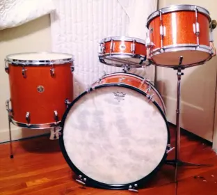 Orange sparkle Kent drums