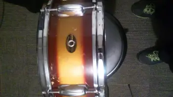 vintage slingerland snare red gold duco.