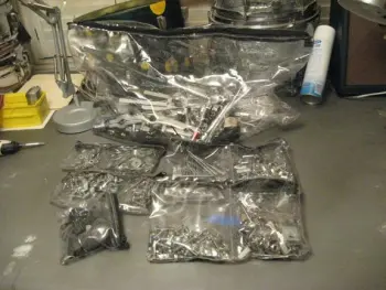 Organizing spare parts