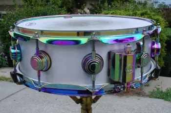 2009 DRUM WORKSHOP 5 x 14 SOLID ALUMINUM/TITANIUM ELECTROPLATED PROTOTYPE (#778626)