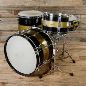 Rogers Black/Gold duco 14&quot; floor tom