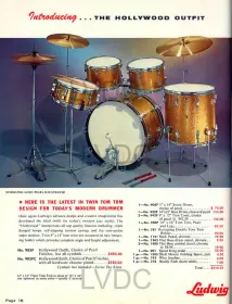 1958 Ludwig Transition Badge with matching Jazz fest