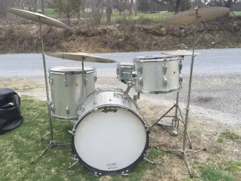 967 Ludwig 'time capsule' kit w hardware and cymbals - beauty!