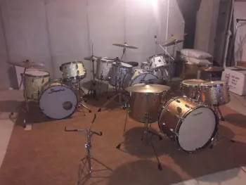 My new Slingerland 60's kit in Champagne Sparkle