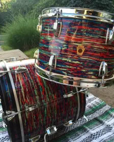 1968 Ludwig Psychedelic Downbeat Drum Kit