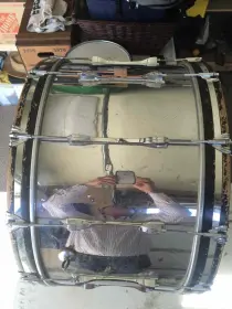 Converting marching bass drum
