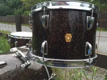 *RARE* 60s Ludwig 'Downbeat' outfit 12/14/20 in elusive Black Galaxy Sparkle finish