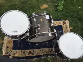 *RARE* 60s Ludwig 'Downbeat' outfit 12/14/20 in elusive Black Galaxy Sparkle finish