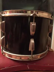 Vintage late 50s Ludwig Transition Badge 9&quot; x 13&quot; tom in black lacquer
