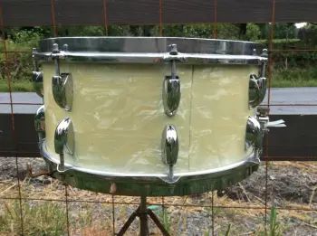 1950's Gretsch Round Badge 3 ply 6.5&quot; x 14&quot; 'Floor Show' model snare drum in WMP