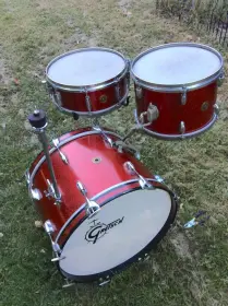 vintage Gretsch Round Badge 'one nighter' outfit 13/20/14snr in red sparkle