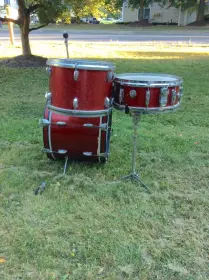 vintage Gretsch Round Badge 'one nighter' outfit 13/20/14snr in red sparkle