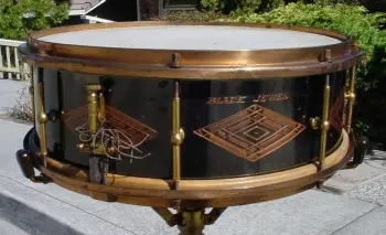 1920s-30s DUPLEX 5 x 14  “ARTIST MODEL” ALL METAL ENGRAVED/GOLD PLATED BLACK ***EL (C